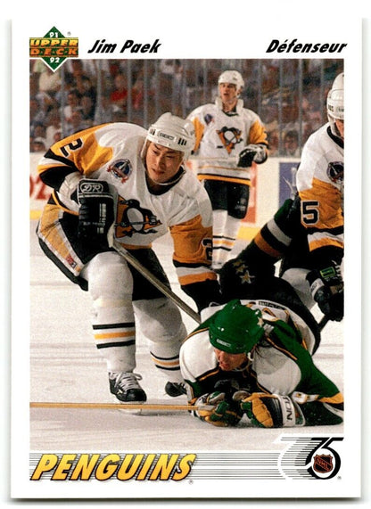 1991-92 Upper Deck French Jim Paek Rookie Pittsburgh Penguins #308