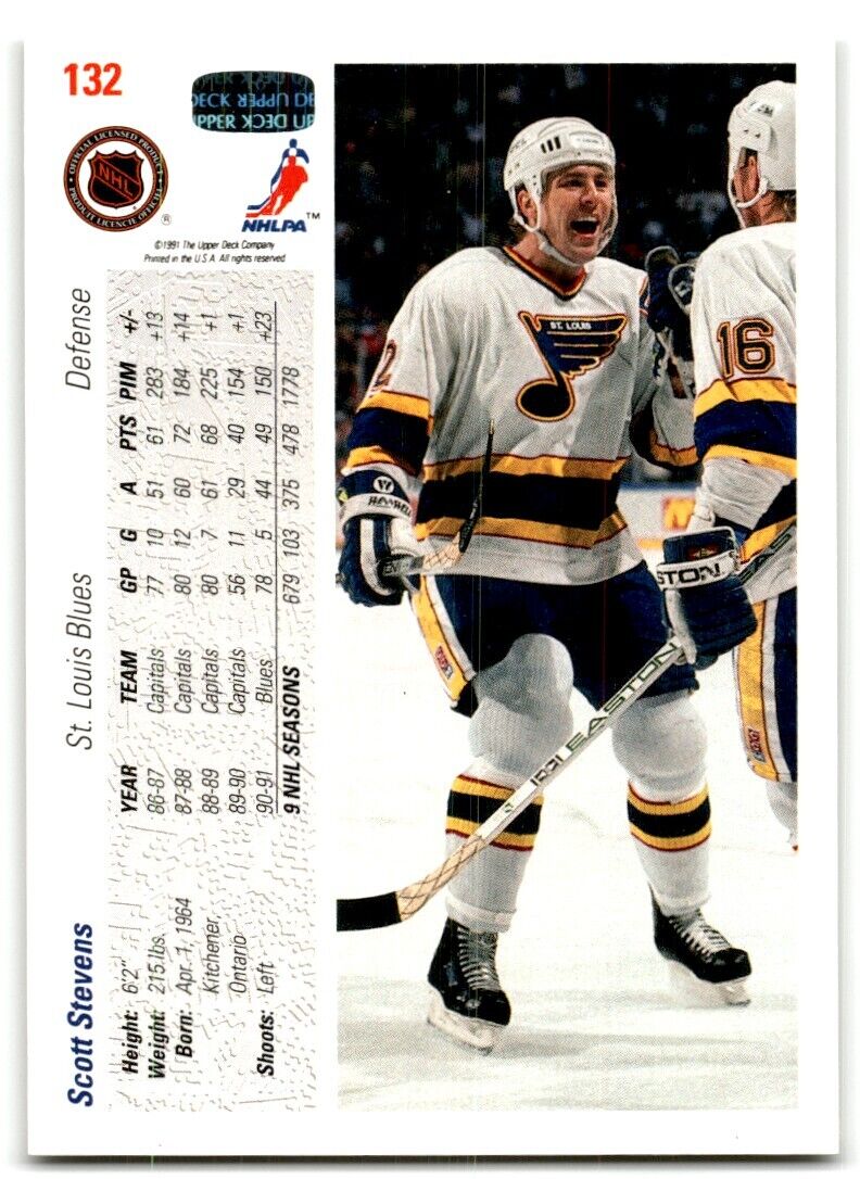 1991-92 Upper Deck Scott Stevens St. Louis Blues #132