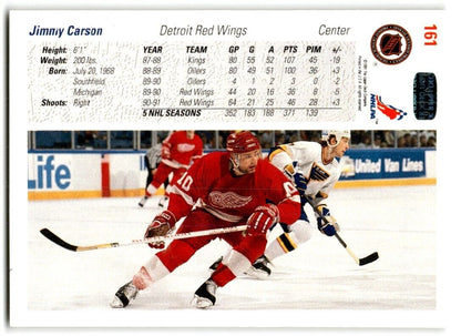 1991-92 Upper Deck Jimmy Carson Detroit Red Wings #161B