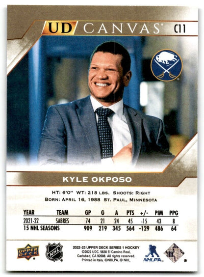 2021-22 Upper Deck UD Canvas Kyle Okposo Buffalo Sabres #C11