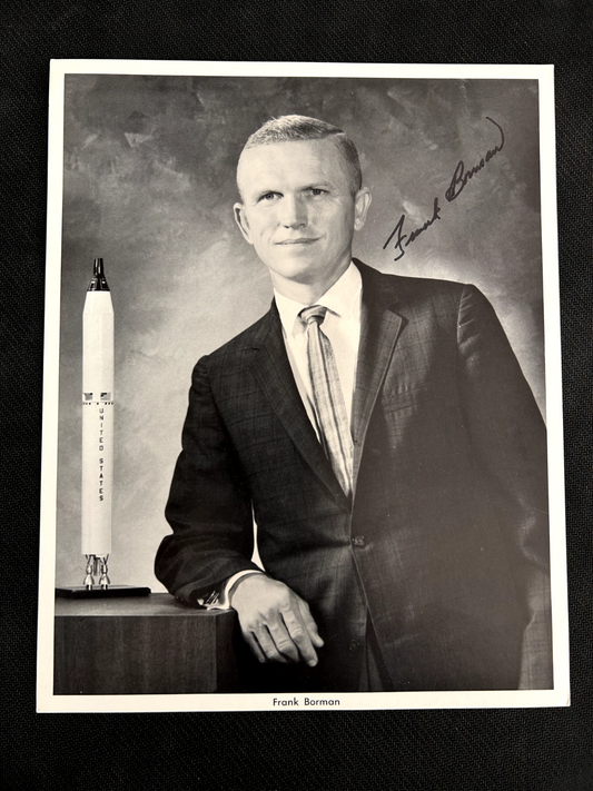 NASA Gemini Apollo Astronaut Frank Borman AUTOPEN signed portrait photo