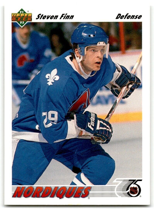 1991-92 Upper Deck Steven Finn Quebec Nordiques #340