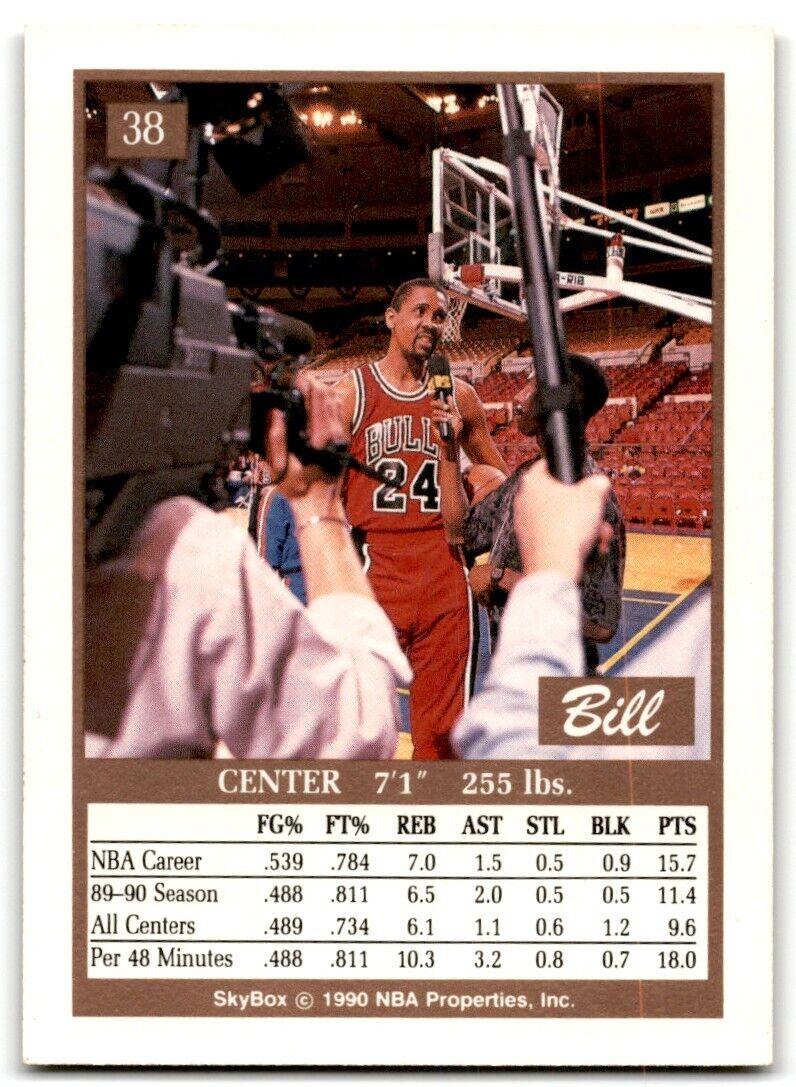 1990-91 SkyBox Bill Cartwright Chicago Bulls #38