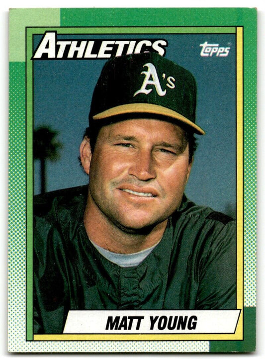 1990 Topps Matt Young Oakland Athletics #501