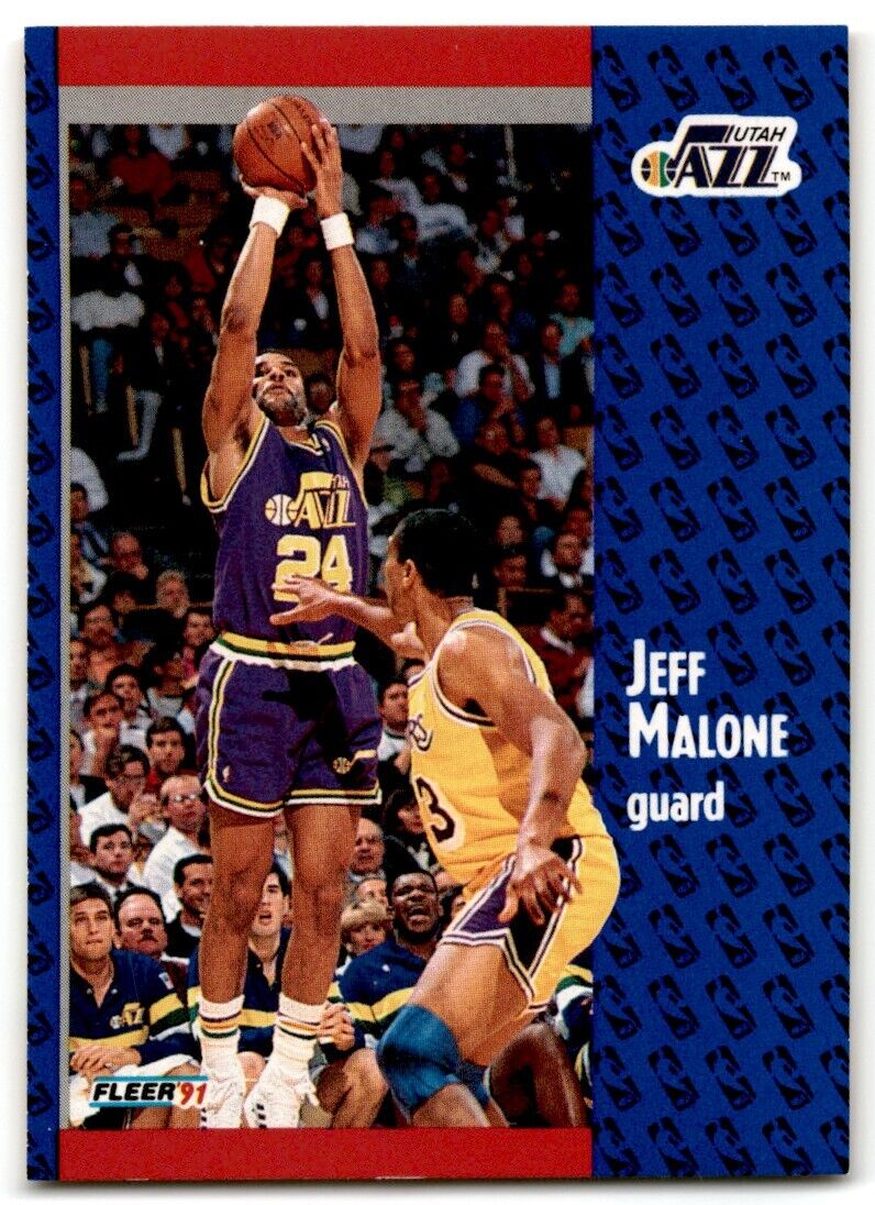 1991-92 Fleer Jeff Malone Utah Jazz #200