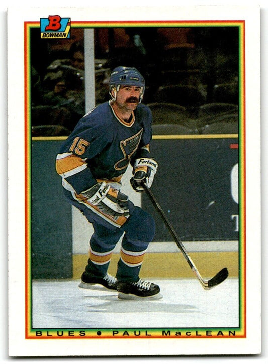 1990-91 Bowman Paul MacLean St. Louis Blues #18