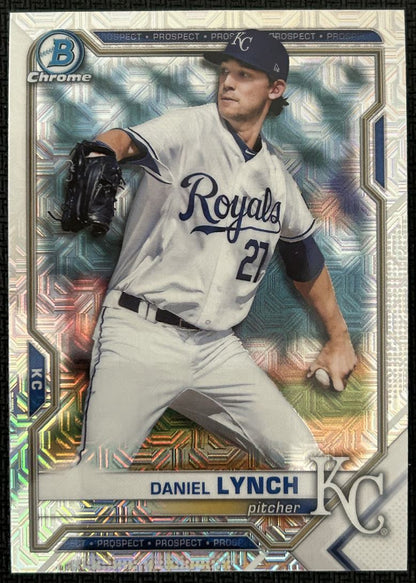 2021 Bowman Chrome Prospects Mojo Refractor Daniel Lynch Kansas City Royals