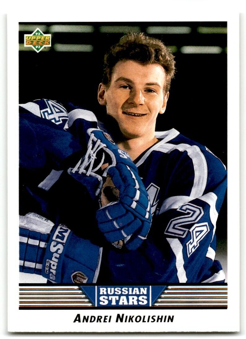 1992-93 Upper Deck Andrei Nikolishin Rookie Dynamo Moscow #340