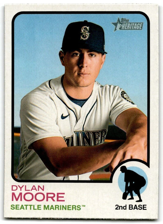 2022 Topps Heritage Dylan Moore Seattle Mariners #251