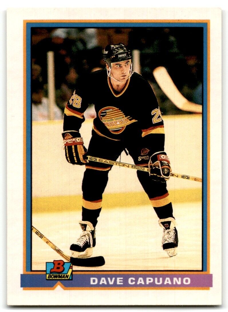 1991-92 Bowman Dave Capuano Vancouver Canucks #323