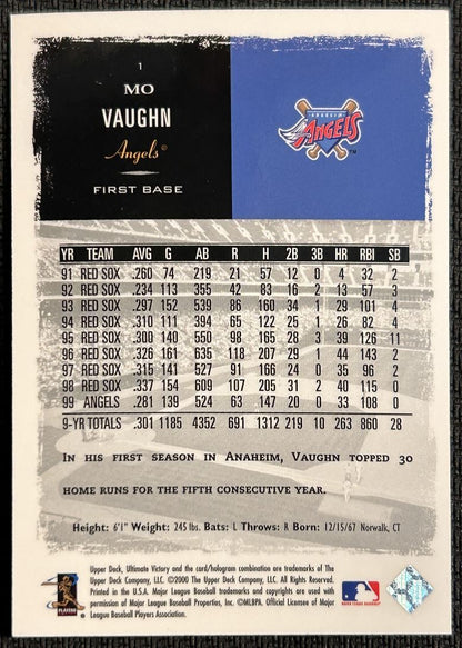 2000 Upper Deck Victory Mo Vaughn Anaheim Angels #7