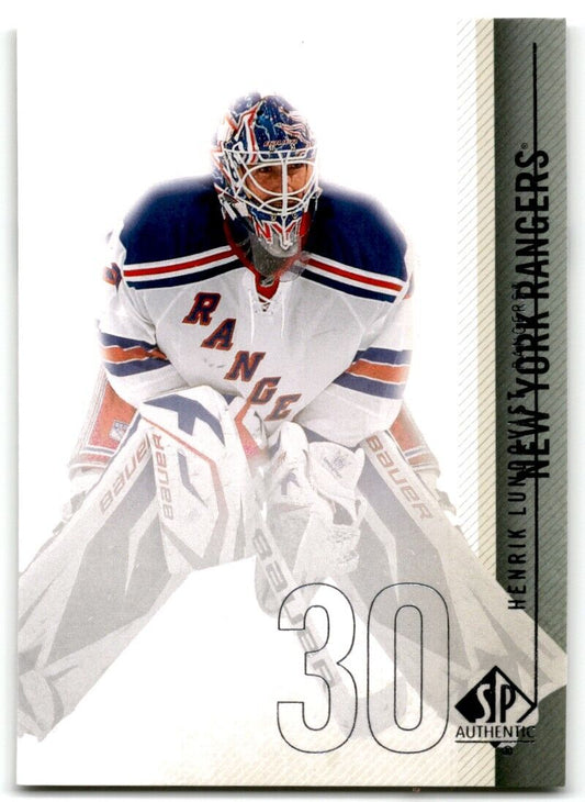 2010-11 SP Authentic Henrik Lundqvist New York Rangers #89