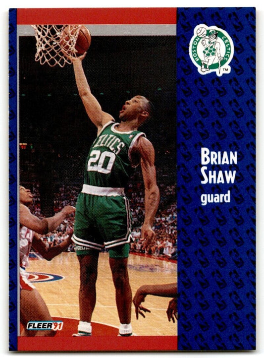 1991-92 Fleer Brian Shaw Boston Celtics #16