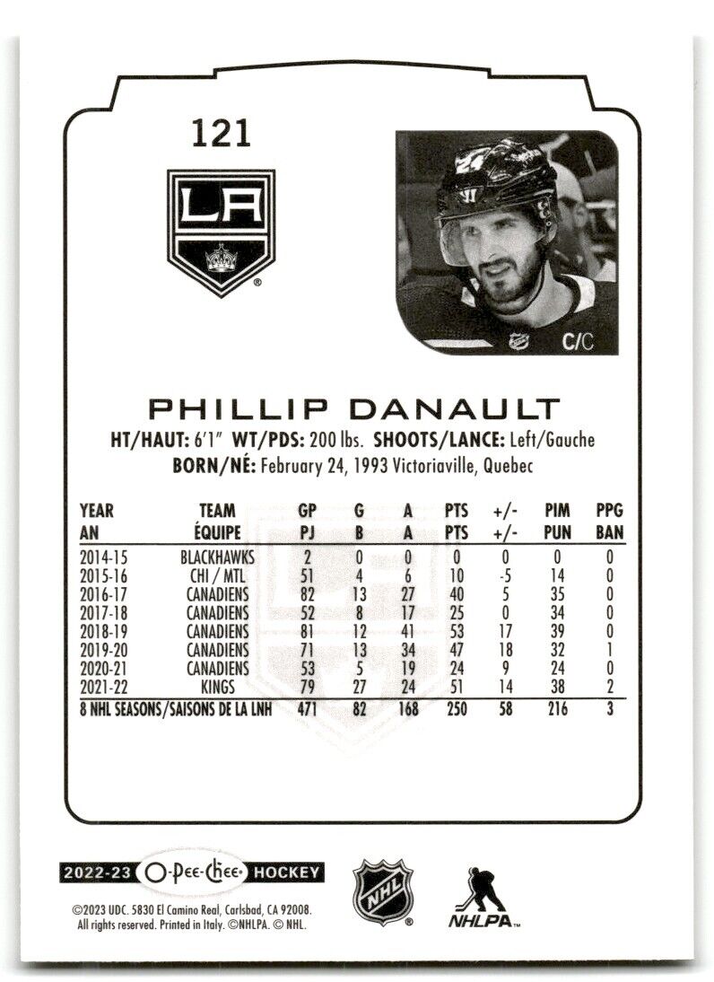 2022-23 O-Pee-Chee Phillip Danault Los Angeles Kings #121