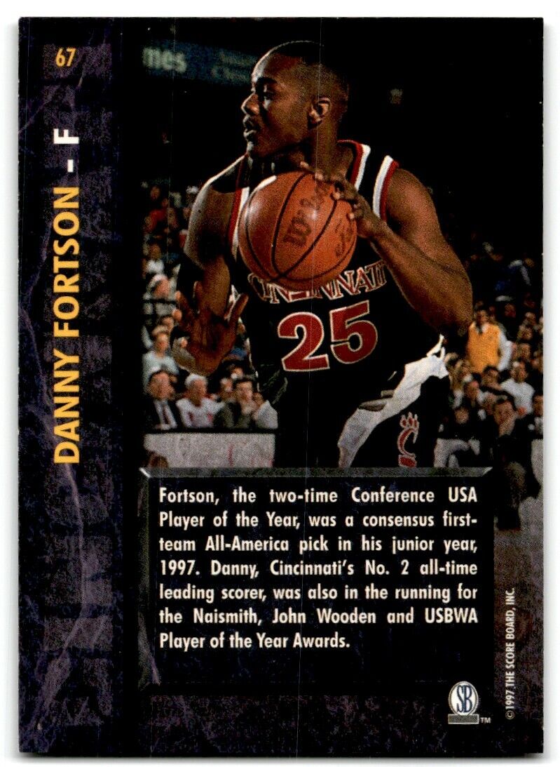 1997-98 Score Board Rookies Danny Fortson Cincinnati Bearcats #67