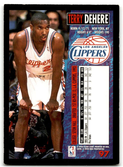 1994-95 Fleer Terry Dehere Los Angeles Clippers #97