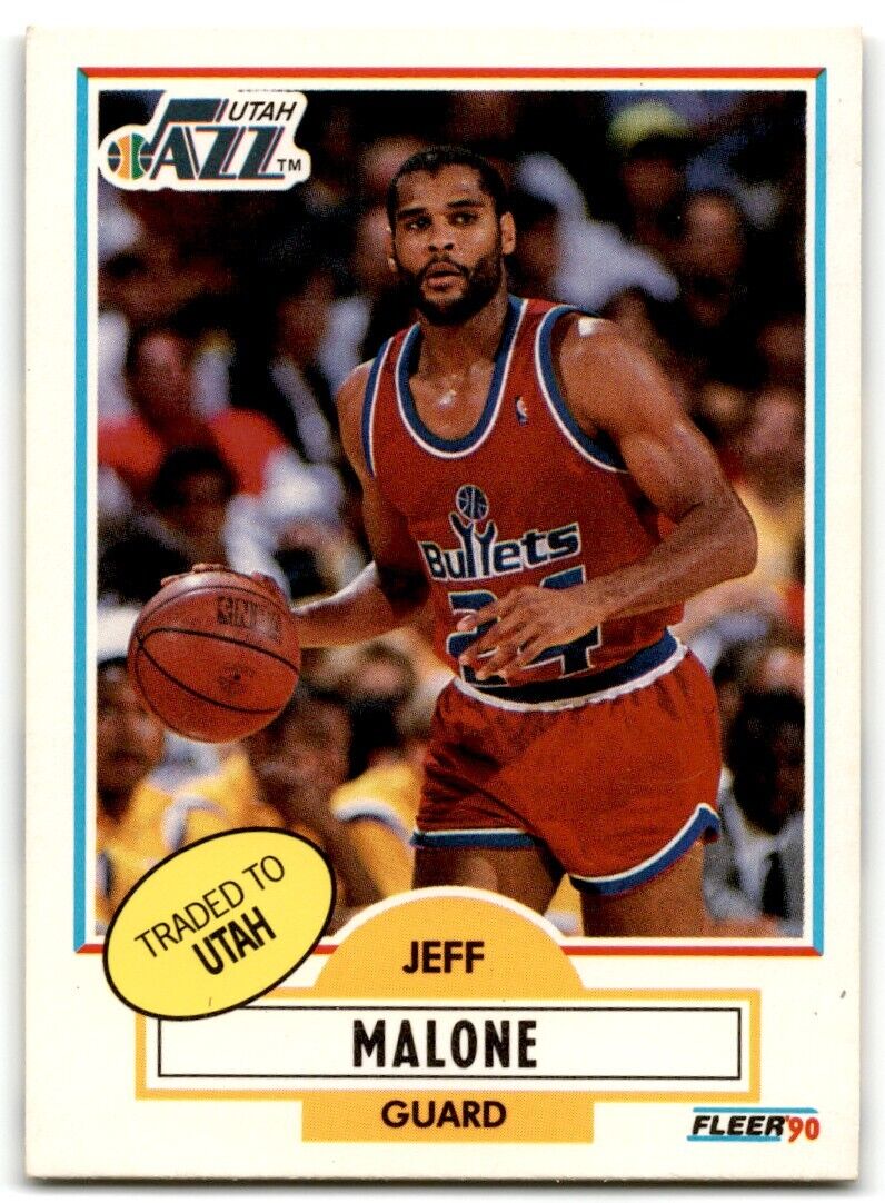 1990-91 Fleer Jeff Malone Utah Jazz #195