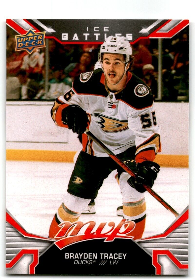 2022-23 Upper Deck MVP Ice Battles Brayden Tracey Rookie Anaheim Ducks #226