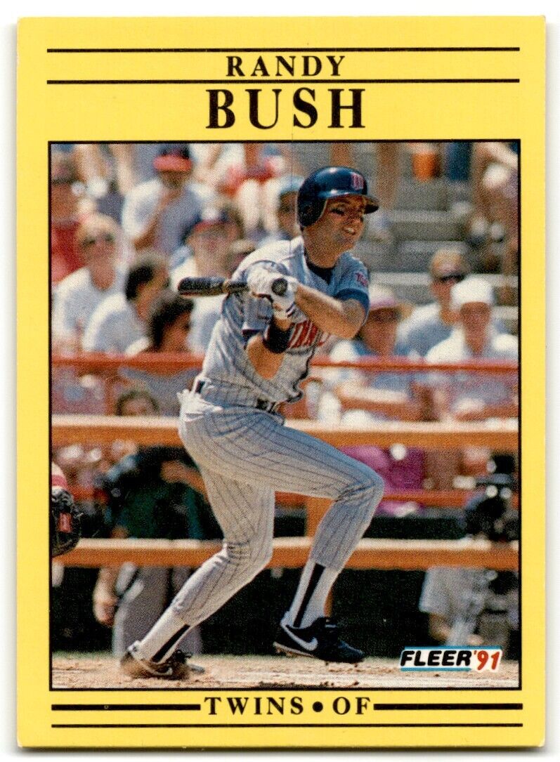 1991 Fleer Randy Bush Minnesota Twins #605