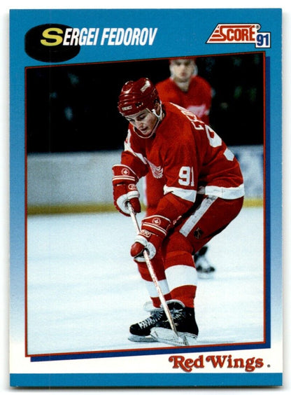 1991-92 Score Canadian Bilingual Sergei Fedorov Detroit Red Wings #470