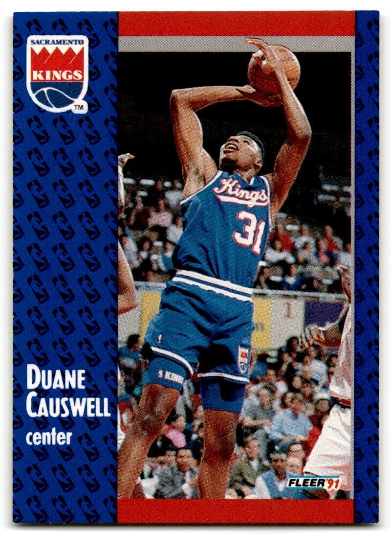 1991-92 Fleer Duane Causwell Rookie Sacramento Kings #175