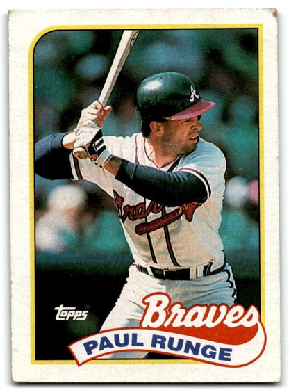 1989 Topps Paul Runge Atlanta Braves #38