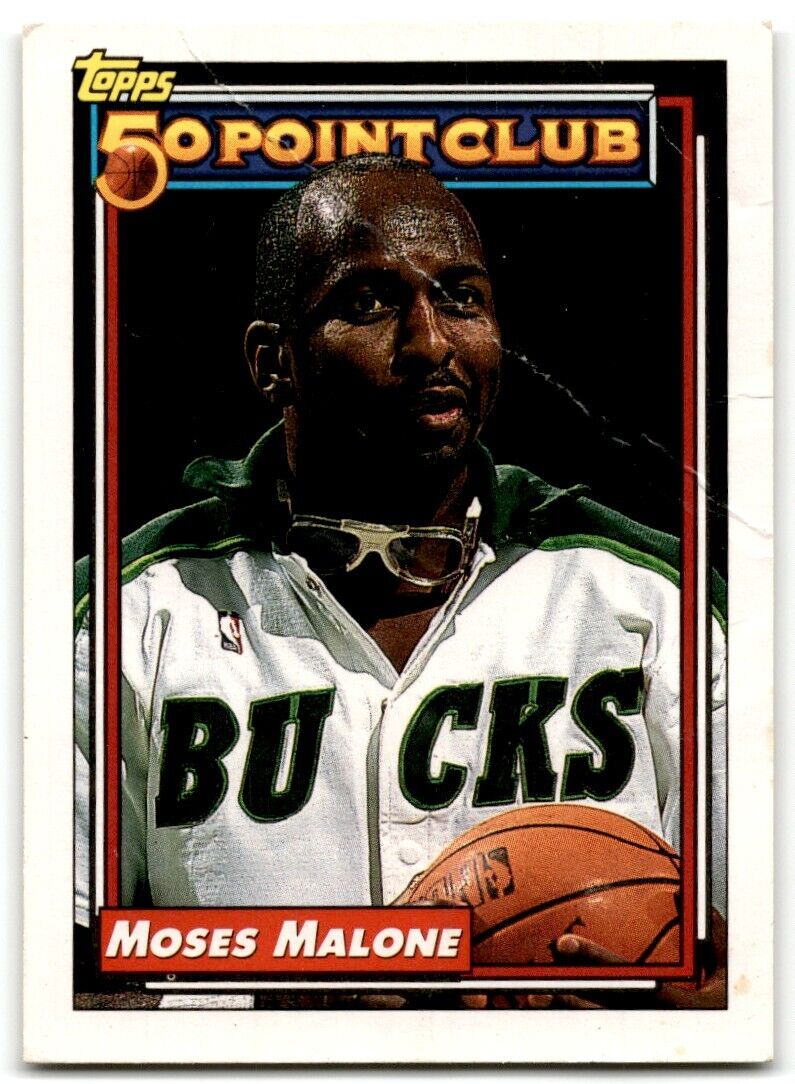 1992-93 Topps 50 point Club Moses Malone Milwaukee Bucks #208