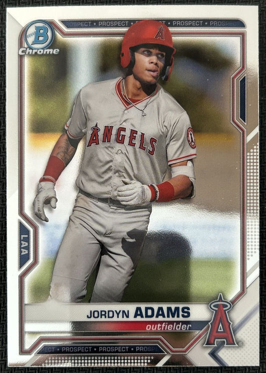 2021 Bowman Chrome Prospects Jordyn Adams Los Angeles Angels #BCP-30