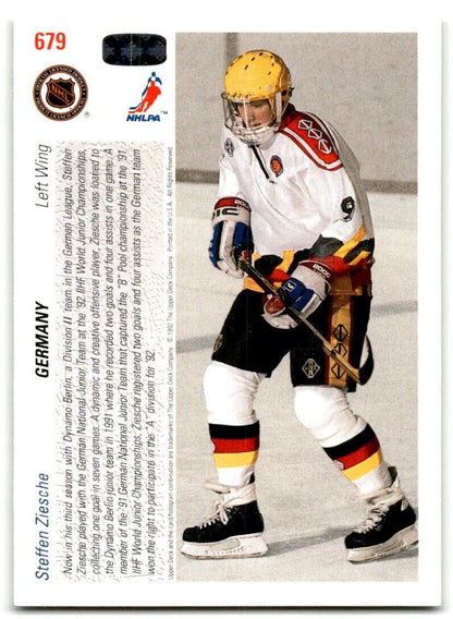 1991-92 Upper Deck Steffen Ziesche Rookie Germany #679