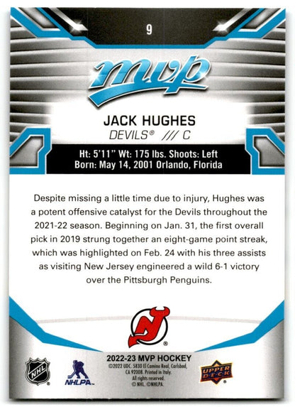 2022-23 Upper Deck MVP Jack Hughes New Jersey Devils #9