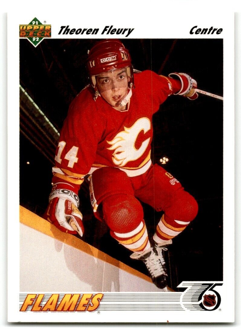 1991-92 Upper Deck French Theo Fleury Calgary Flames #245