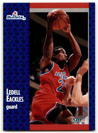 1991-92 Fleer Ledell Eackles Washington Bullets #204