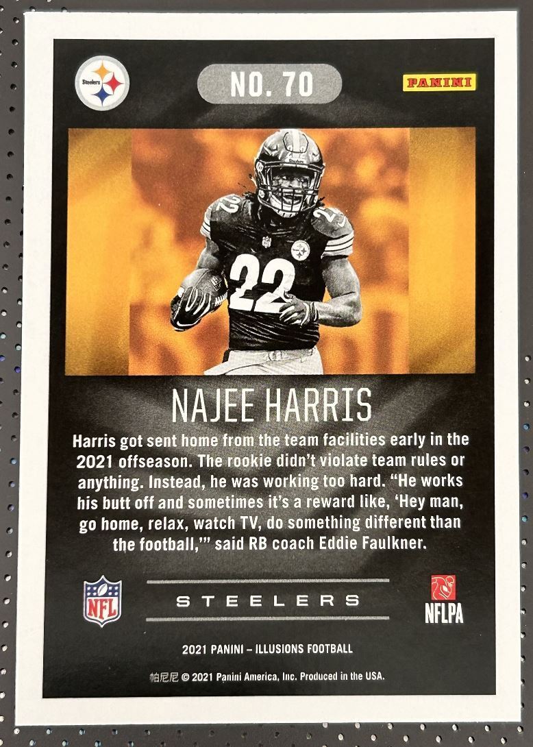 2021 Panini Illusions Najee Harris Rookie Pittsburgh Steelers #70