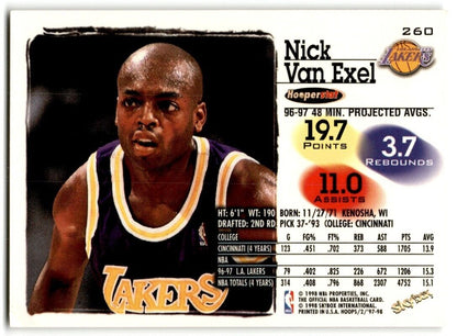 1997-98 Hoops Nick Van Exel Los Angeles Lakers #260