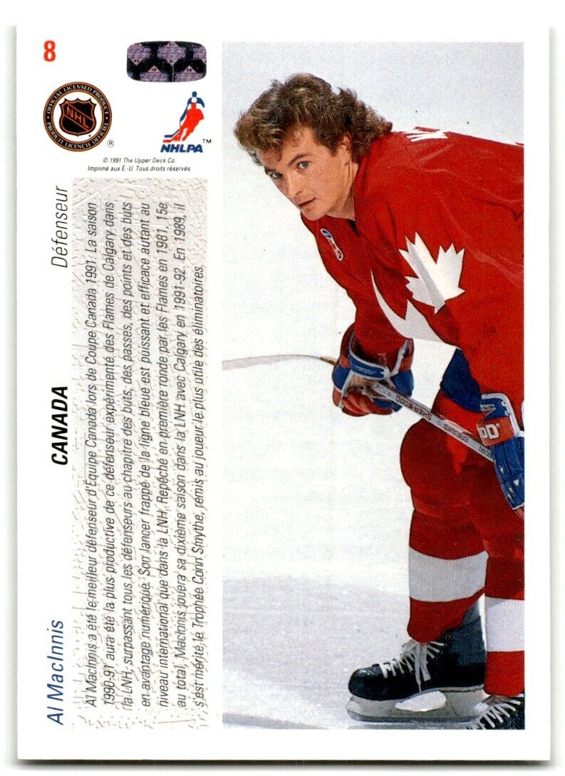 1991-92 Upper Deck French Al MacInnis Canada #8