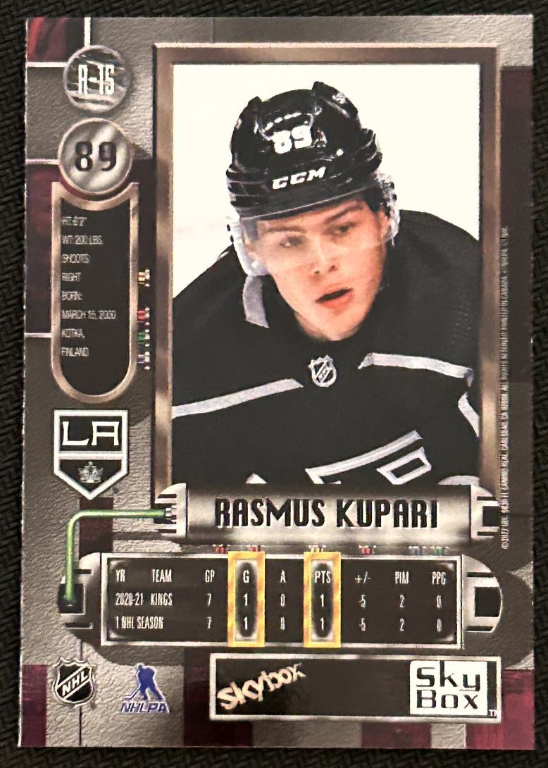 2021-22 Skybox Metal Universe 1997-98 Retro Rookies Rasmus Kupari Rookie Los