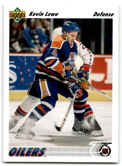 1991-92 Upper Deck Kevin Lowe Edmonton Oilers #186A