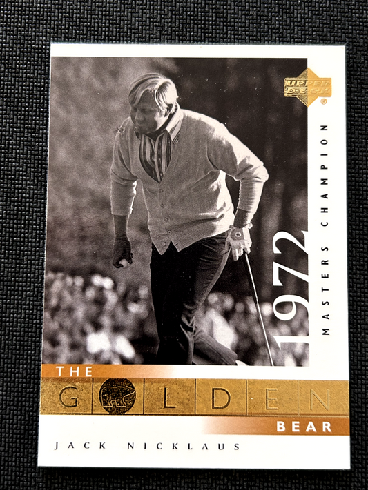 Jack Nicklaus HOF 2001 Upper Deck Golf The Golden Bear #115 1972 Masters