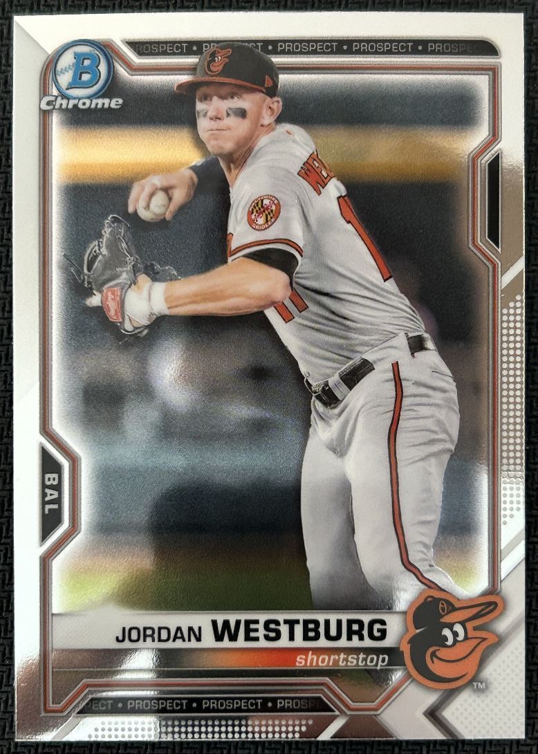 2021 Bowman Chrome Prospects Jordan Westburg Baltimore Orioles #BCP-98