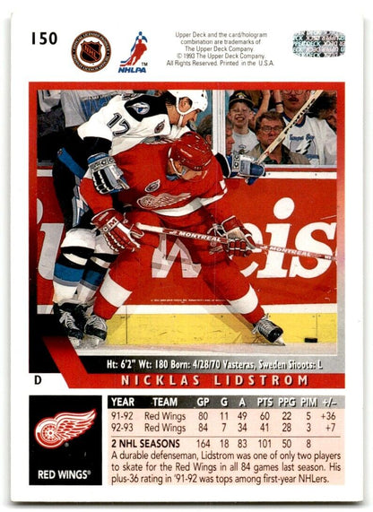 1993-94 Upper Deck Nicklas Lidstrom Detroit Red Wings #150