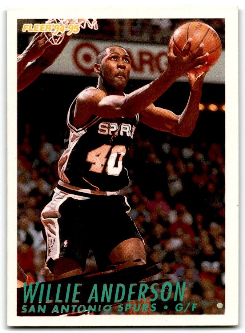 1994-95 Fleer Willie Anderson San Antonio Spurs #201