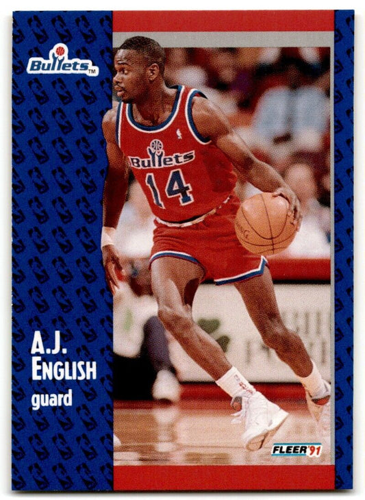 1991-92 Fleer A.J. English Rookie Washington Bullets #206