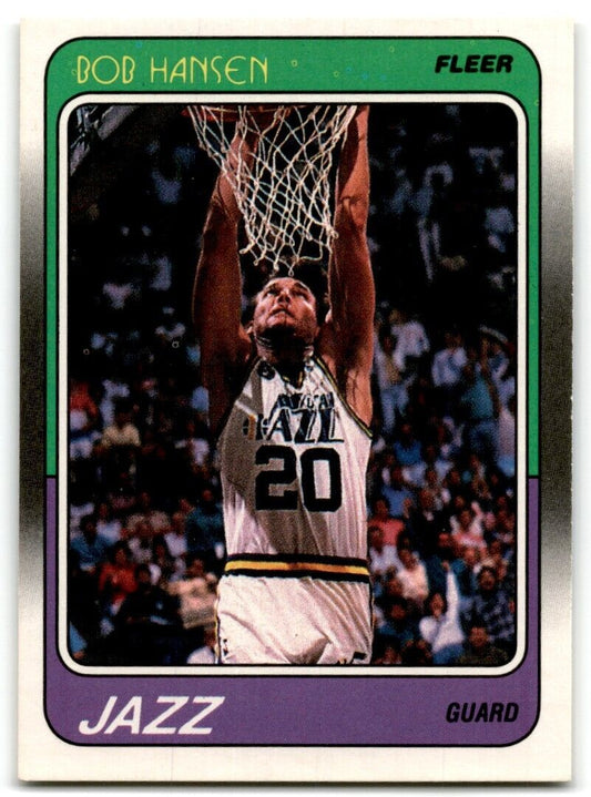 1988-89 Fleer Bobby Hansen Rookie Utah Jazz #113