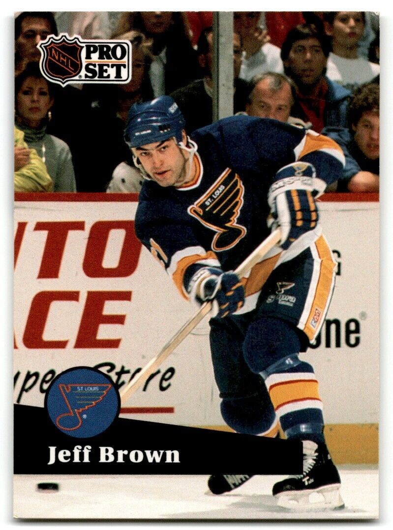 1991-92 Pro Set French Jeff Brown St. Louis Blues #212