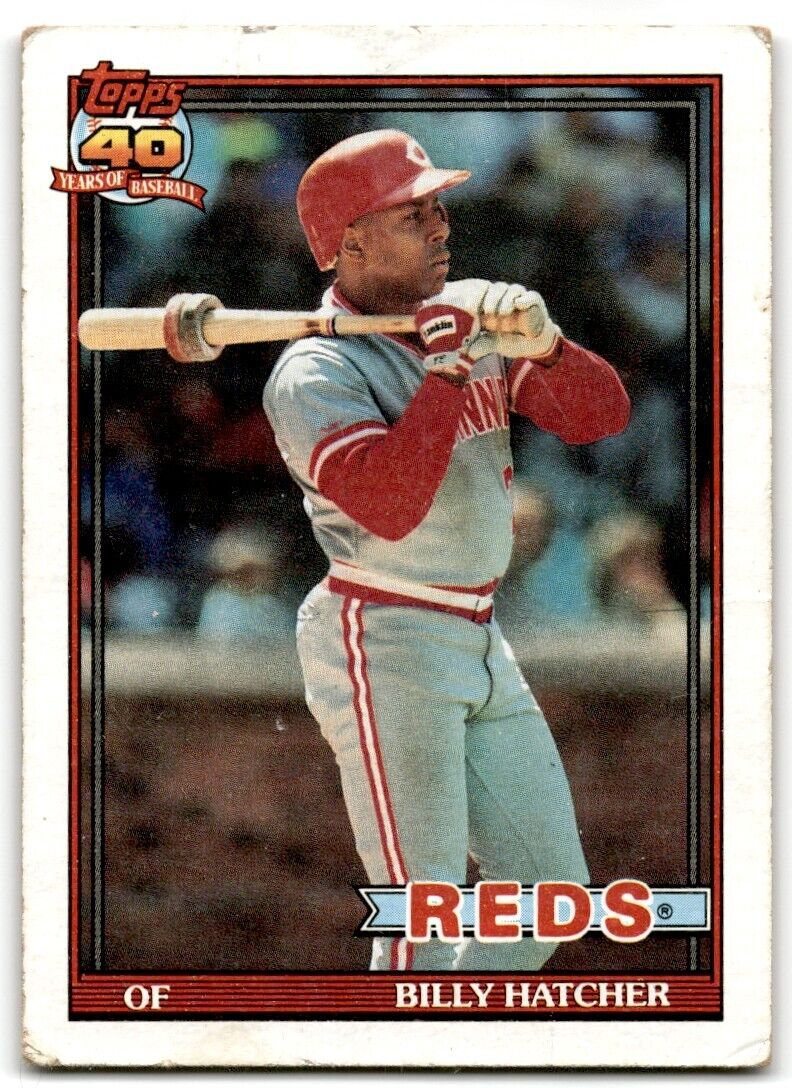 1991 Topps Billy Hatcher Cincinnati Reds #604