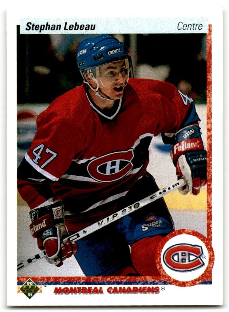 1990-91 Upper Deck French Stephan Lebeau Rookie Montreal Canadiens #51