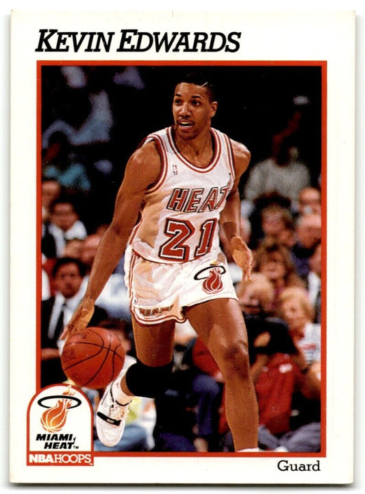 1991-92 Hoops Kevin Edwards Miami Heat #111