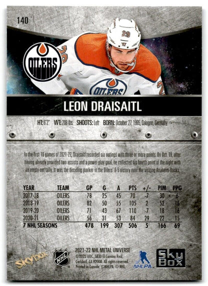 2021-22 Skybox Metal Universe Leon Draisaitl Edmonton Oilers #140