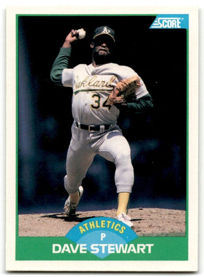 1989 Score Dave Stewart Oakland Athletics #32