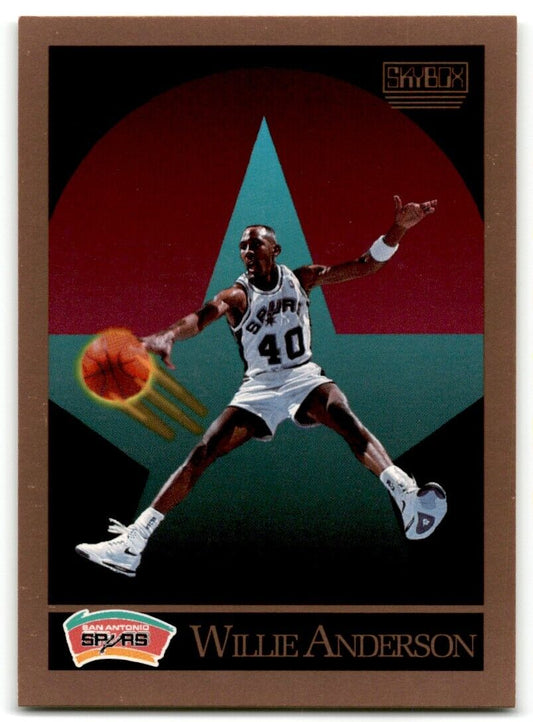 1990-91 SkyBox Willie Anderson San Antonio Spurs #252